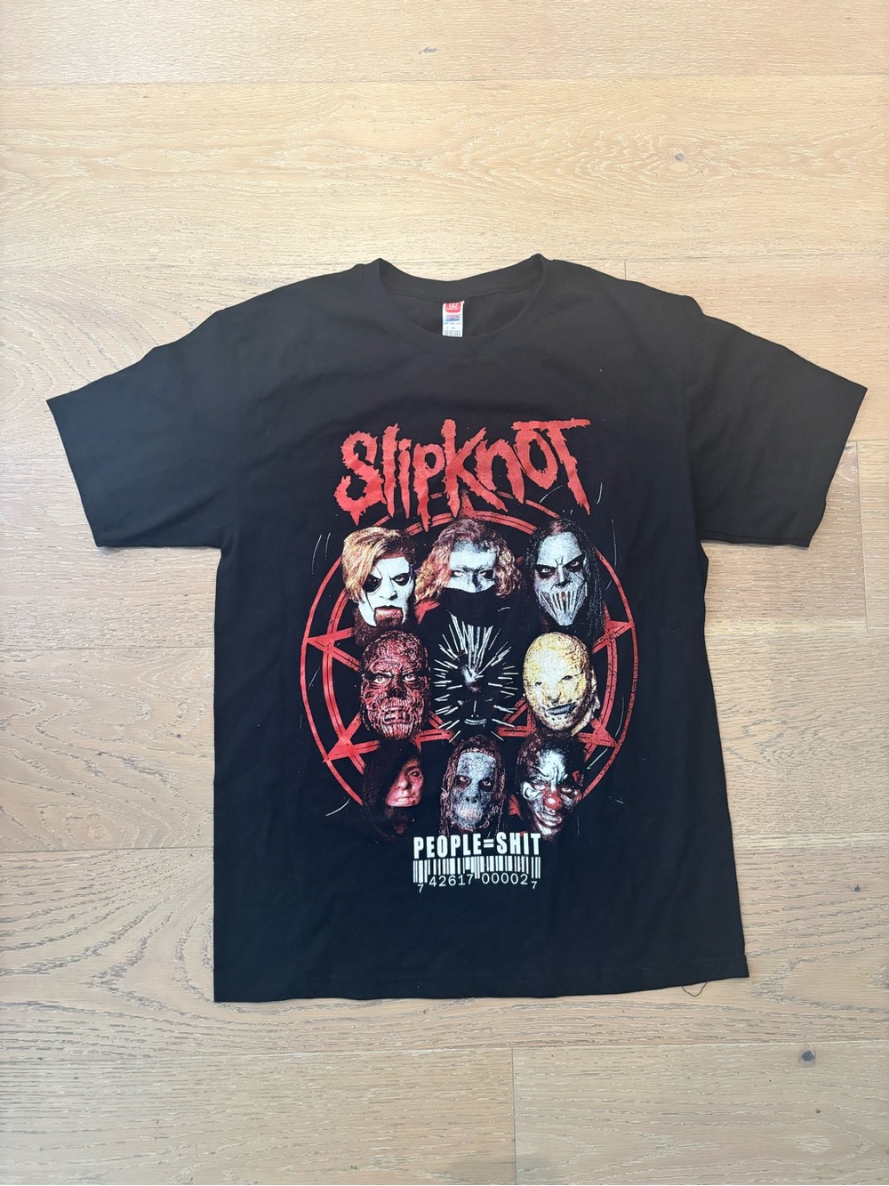 Vintage Slipknot Barcode PEOPLE=SHIT Shirt Size Medium 100% Cotton